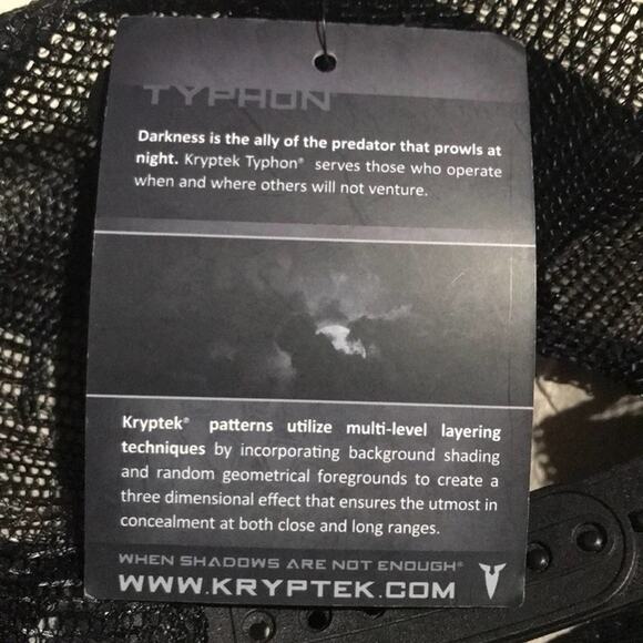 KRYPTEK Black Camo Baseball Hat YOUTH / KIDS - Picture 3 of 4